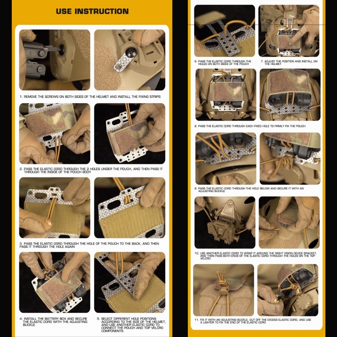 WST NVG Battery Helmet Pouch, Velcro Mount - Black OD-A-WOSP209-BK asgbox.pl WST NVG Battery Helmet Pouch, Velcro Mount - Black - obrazek 4