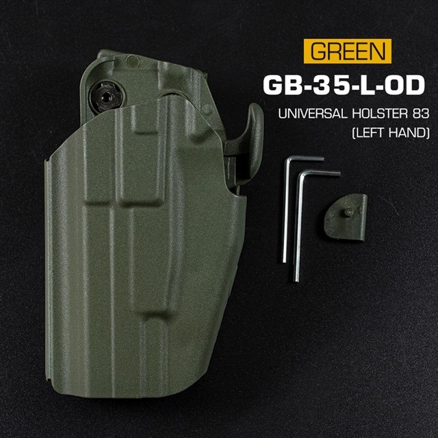 WST Universal Belt Holster GB35 for Full Size Pistols, Left Hand - Green OD-A-WOSP202-OD asgbox.pl WST Universal Belt Holster GB35 for Full Size Pistols, Left Hand - Green
