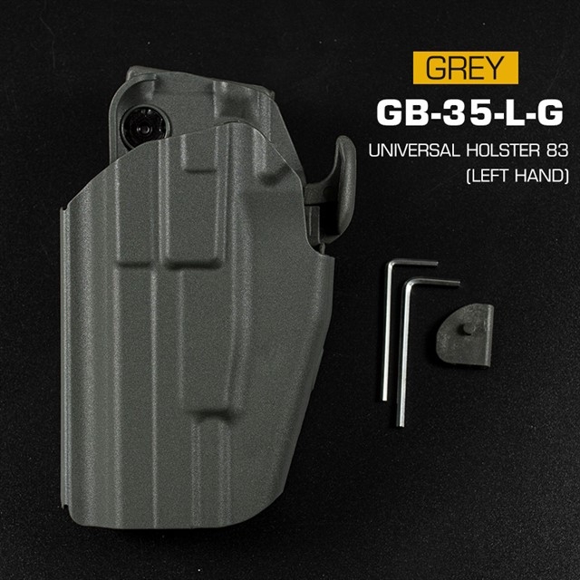 WST Universal Belt Holster GB35 for Full Size Pistols, Left Hand - Grey OD-A-WOSP202-GY asgbox.pl WST Universal Belt Holster GB35 for Full Size Pistols, Left Hand - Grey