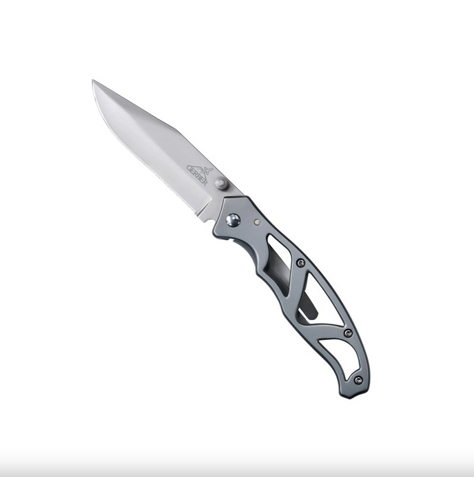 Gerber Paraframe II Folding Knife, Fine Edge - Silver OD-A-1013972 asgbox.pl Gerber Paraframe II Folding Knife, Fine Edge - Silver