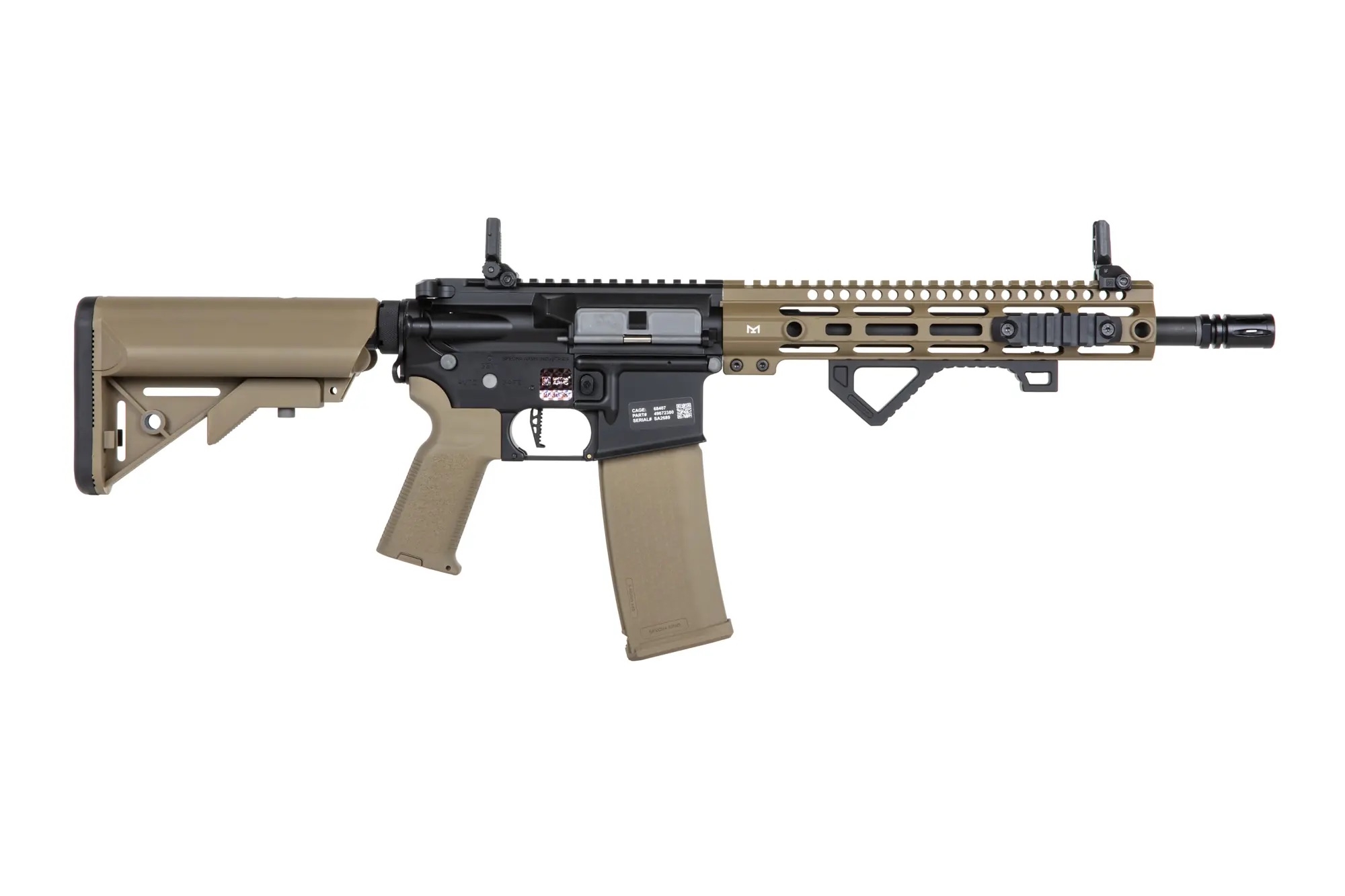 SA M4 Carbine M-LOK (SA-P20 Prime(TM) Aster II ETU) with Brushless Motor - Black/Tan OD-A-SPARMS268-TAN asgbox.pl SA M4 Carbine M-LOK (SA-P20 Prime(TM) Aster II ETU) with Brushless Motor - Black/Tan - obrazek 4