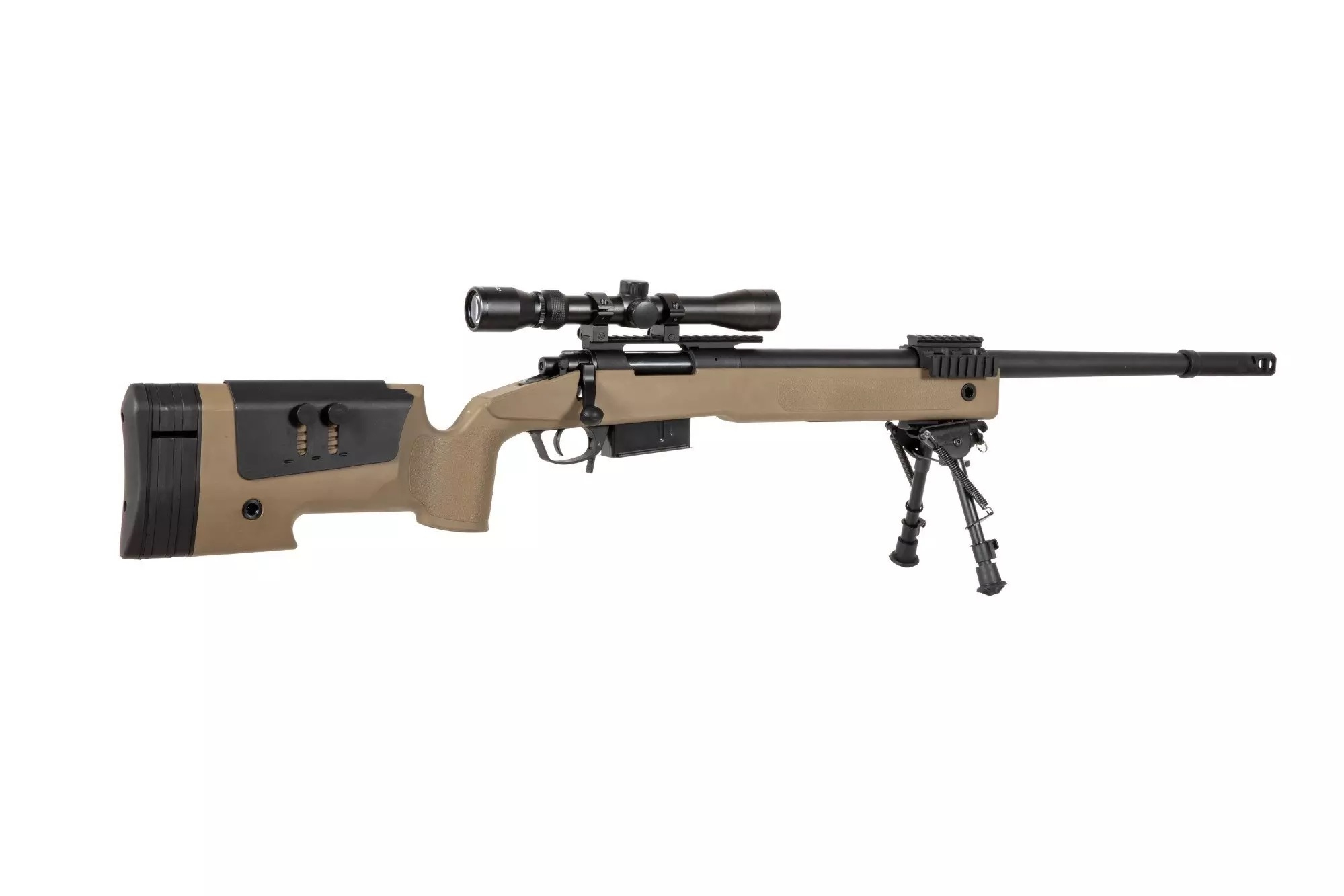 SA M40A5 (SA-S03 CORE(TM)) Sniper Rifle with Accessories - Tan OD-A-SPARMS285-TAN asgbox.pl SA M40A5 (SA-S03 CORE(TM)) Sniper Rifle with Accessories - Tan - obrazek 5