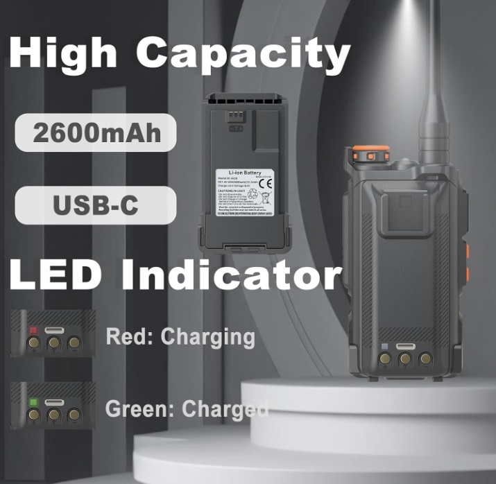 Baofeng UV-K61 Tri-band Radio (AIR / VHF / UHF), USB-C - Black OD-A-BAOF029 asgbox.pl Baofeng UV-K61 Tri-band Radio (AIR / VHF / UHF), USB-C - Black - obrazek 4