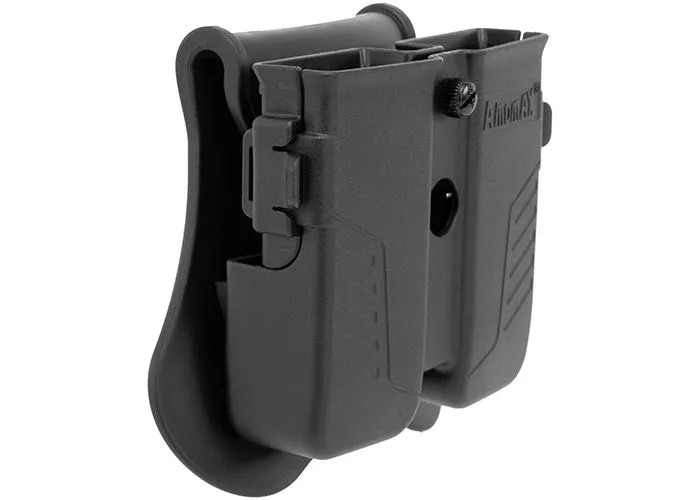 AMOMAX Universal Double Pistol Magazine Pouch - Black OD-A-AMX007-BK asgbox.pl AMOMAX Universal Double Pistol Magazine Pouch - Black