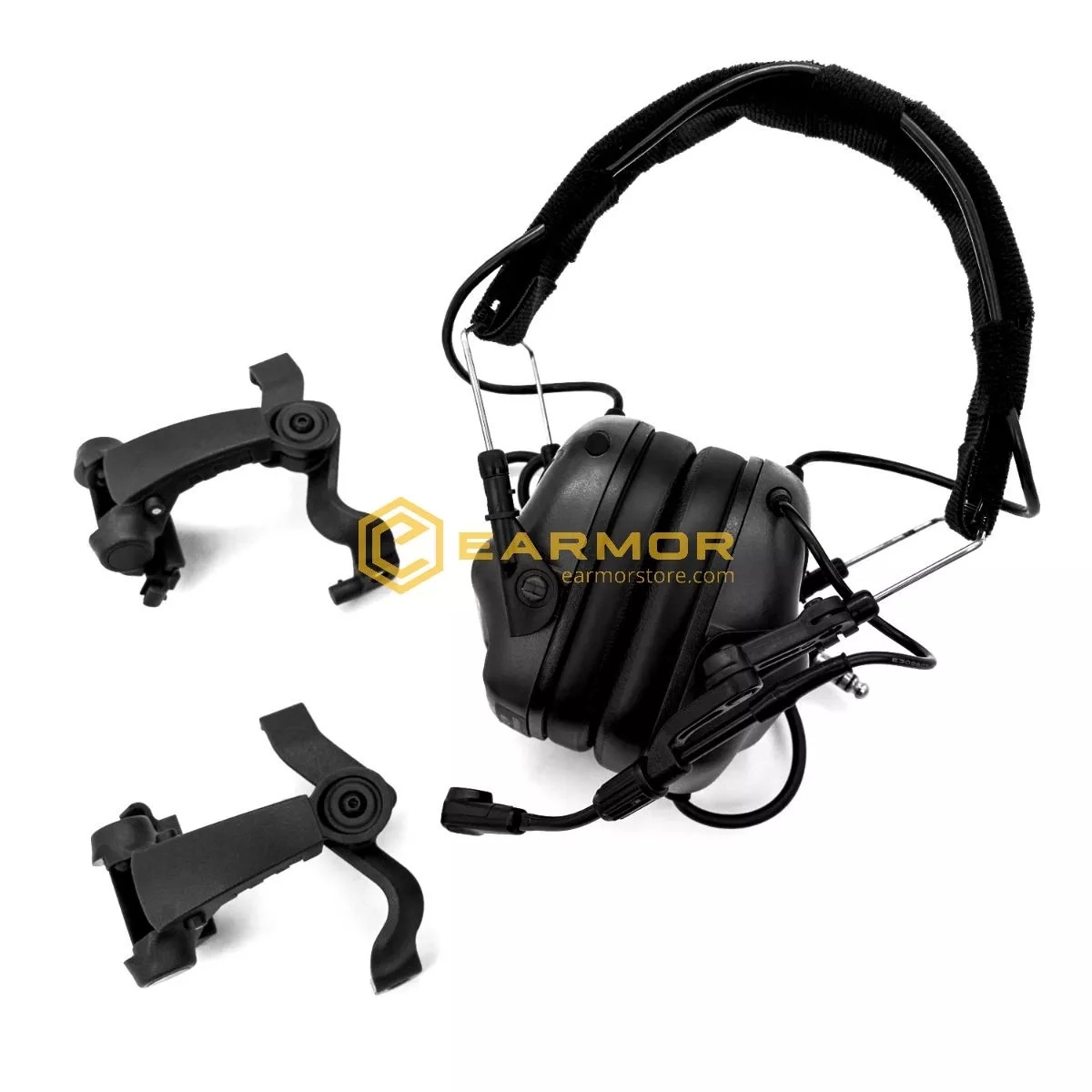 EARMOR M32X MOD4 Tactical Headset, M16C Mount for FAST / ARC - Black OD-A-M32XPLUS-BK asgbox.pl EARMOR M32X MOD4 Tactical Headset, M16C Mount for FAST / ARC - Black - obrazek 3