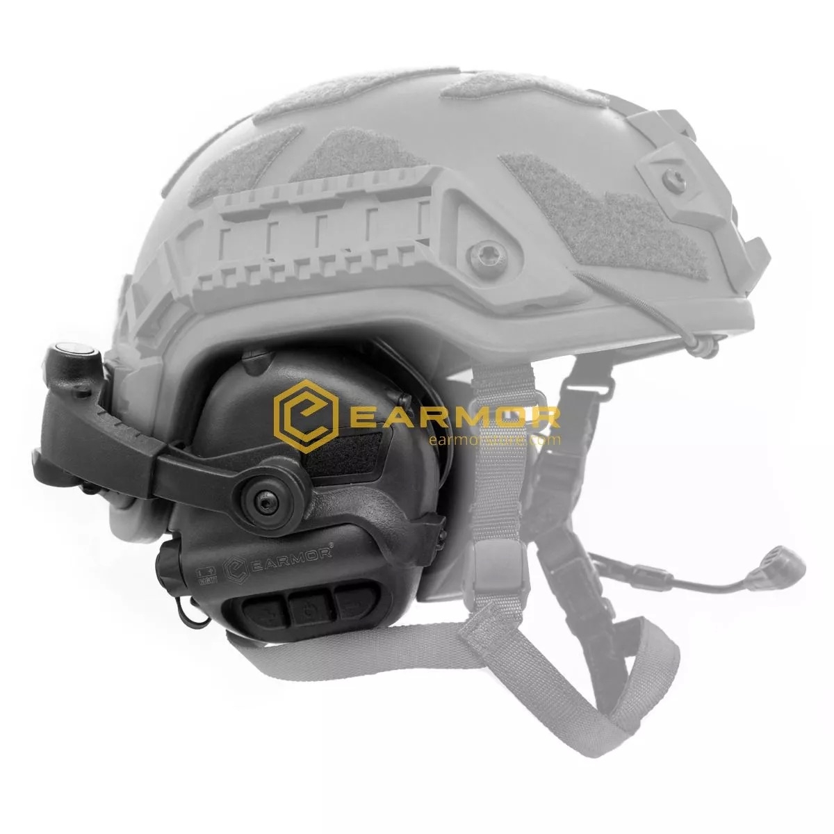 EARMOR M32X MOD4 Tactical Headset, M16C Mount for FAST / ARC - Black OD-A-M32XPLUS-BK asgbox.pl EARMOR M32X MOD4 Tactical Headset, M16C Mount for FAST / ARC - Black - obrazek 2