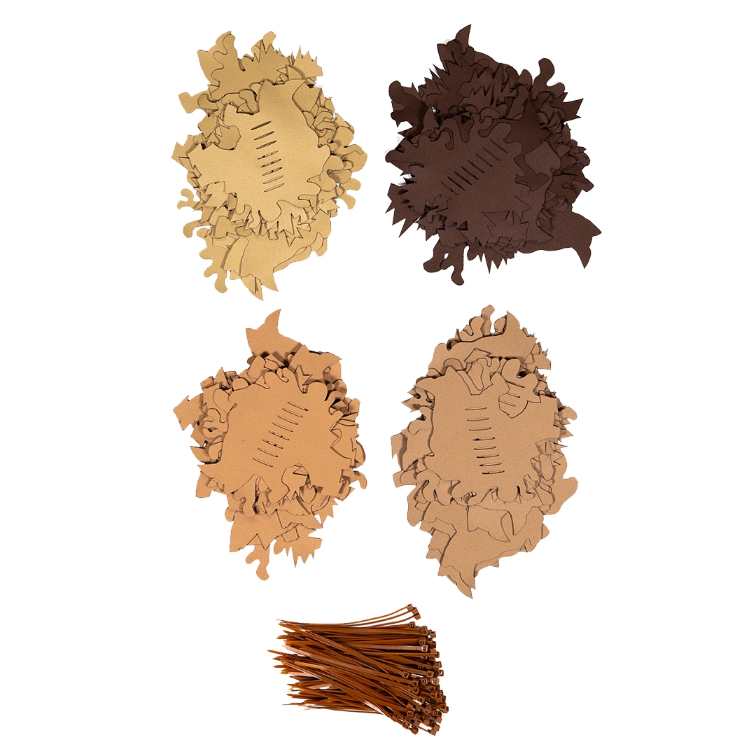 ANAREUS Pack of 3D Max-SilkLeaf Camouflage Leaves, 60 Pcs - Brown OD-A-ANAR97-M asgbox.pl ANAREUS Pack of 3D Max-SilkLeaf Camouflage Leaves, 60 Pcs - Brown