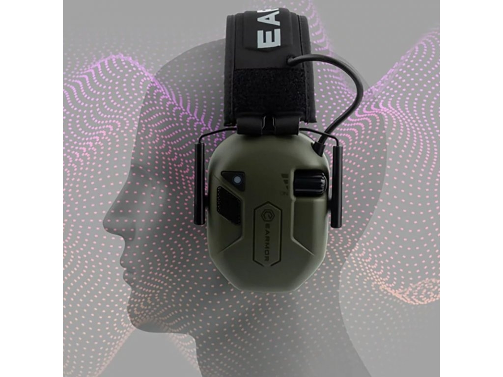 EARMOR M300A Electronic Hearing Protector - Coyote Brown OD-A-M300A-CB asgbox.pl EARMOR M300A Electronic Hearing Protector - Coyote Brown - obrazek 3