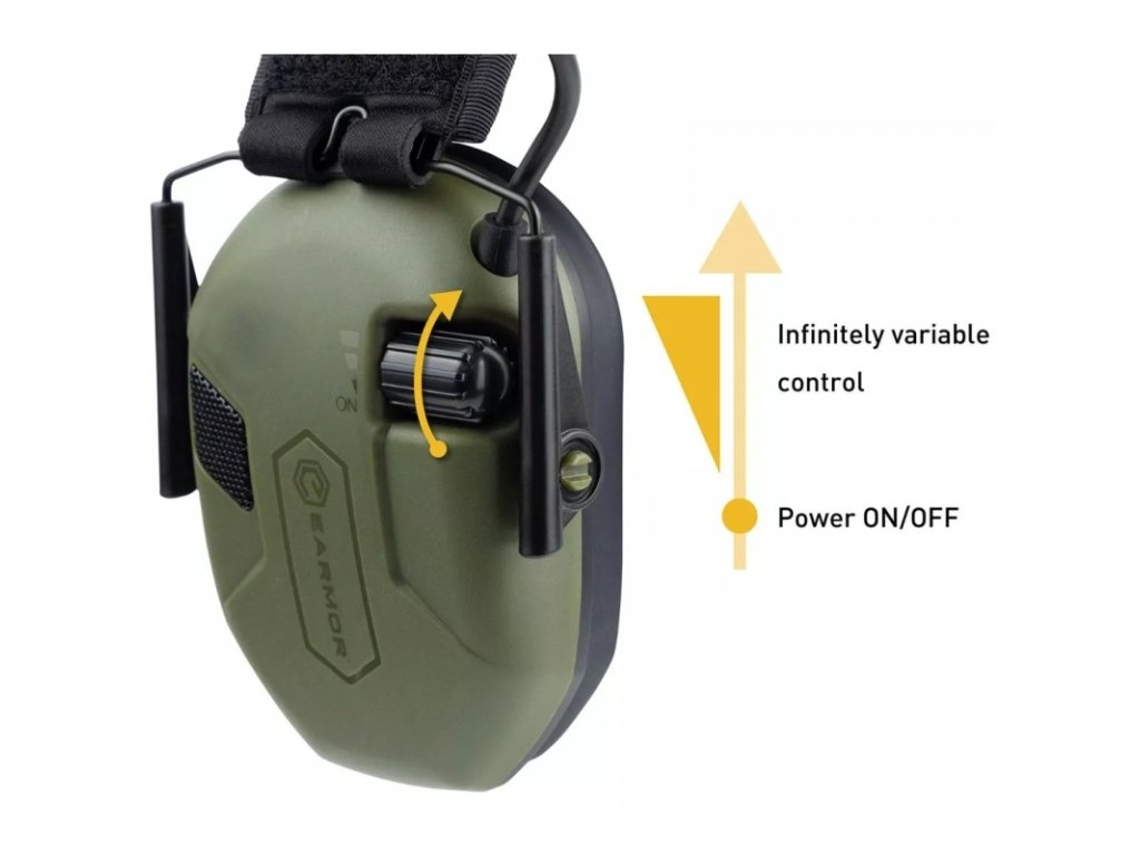EARMOR M300A Electronic Hearing Protector - Green OD-A-M300A-FG asgbox.pl EARMOR M300A Electronic Hearing Protector - Green - obrazek 4