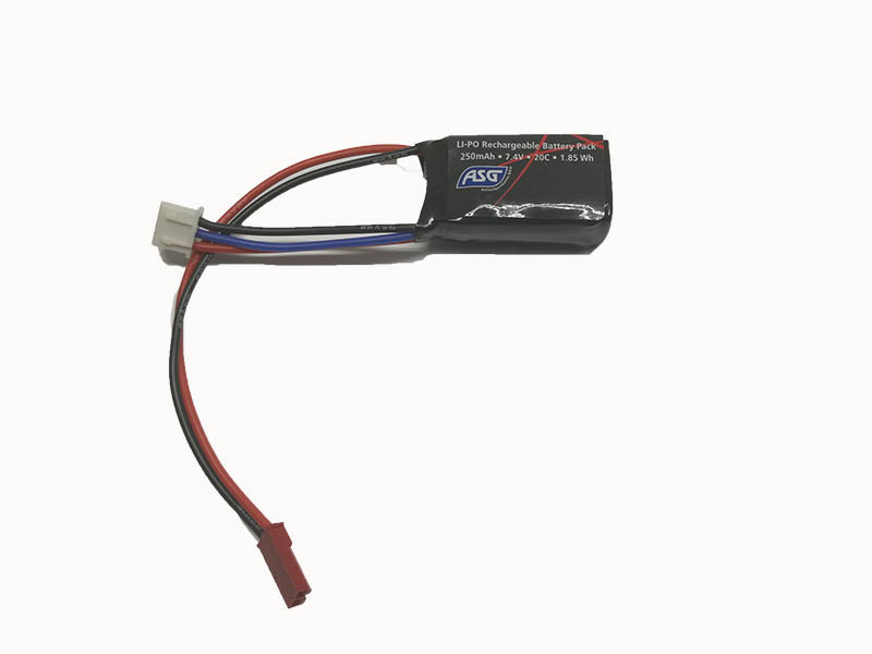 ASG Li-Pol Battery 7,4V 250mAh, 20C, JST - HPA FCU OD-A-ASG128 asgbox.pl ASG Li-Pol Battery 7,4V 250mAh, 20C, JST - HPA FCU