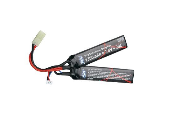 ASG Li-Pol Battery 7.4V 1300mAh, 20C, Tamiya - Nunchuk (2-pieces) OD-A-ASG132 asgbox.pl ASG Li-Pol Battery 7.4V 1300mAh, 20C, Tamiya - Nunchuk (2-pieces)