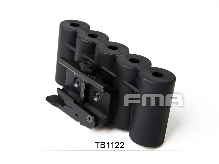 FMA QD RIS SH-5 Holder for 5 Shotgun Shells - Black OD-A-TB1122 asgbox.pl FMA QD RIS SH-5 Holder for 5 Shotgun Shells - Black - obrazek 2