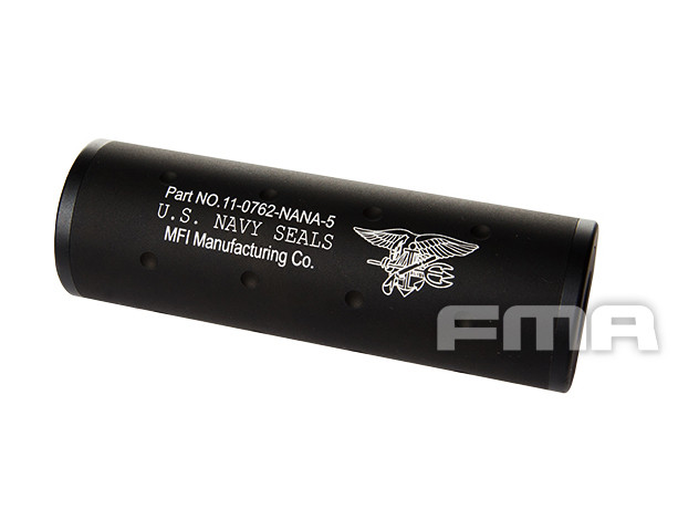 FMA U.S. Navy Seals Type Silencer 35x107 mm - Black OD-A-TB1142-BK asgbox.pl FMA U.S. Navy Seals Type Silencer 35x107 mm - Black