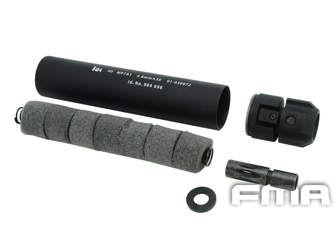 FMA MP7 Silencer 38x220mm with Flash Hider, 12 plus mm (CW) - Black OD-A-TB204 asgbox.pl FMA MP7 Silencer 38x220mm with Flash Hider, 12 plus mm (CW) - Black - obrazek 4