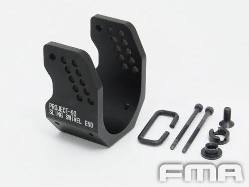 FMA CNC Sling Swivel Mounting Base for P90 / SSR90, Long - Black OD-A-TB73 asgbox.pl FMA CNC Sling Swivel Mounting Base for P90 / SSR90, Long - Black