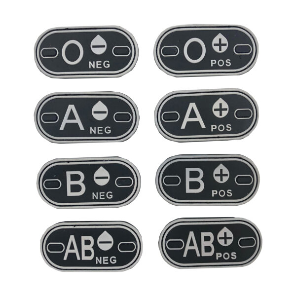 Blood patch 0 POS - TYPE D - black/white