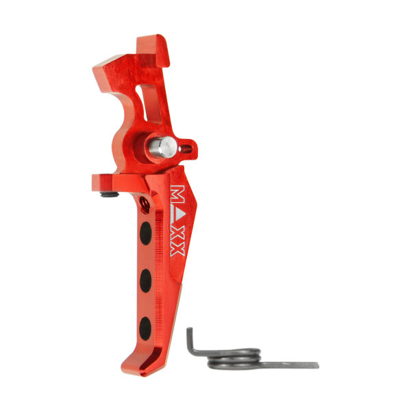 CNC Aluminum Advanced Speed Trigger (Style E) (Red) for M16 AEG Series