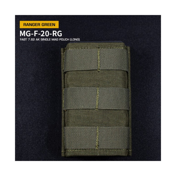 WST FAST Type 7.62 (AK) Magazine MOLLE Pouch, Long – Ranger Green