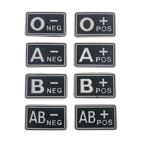 Blood patch A POS - TYPE B - black/white