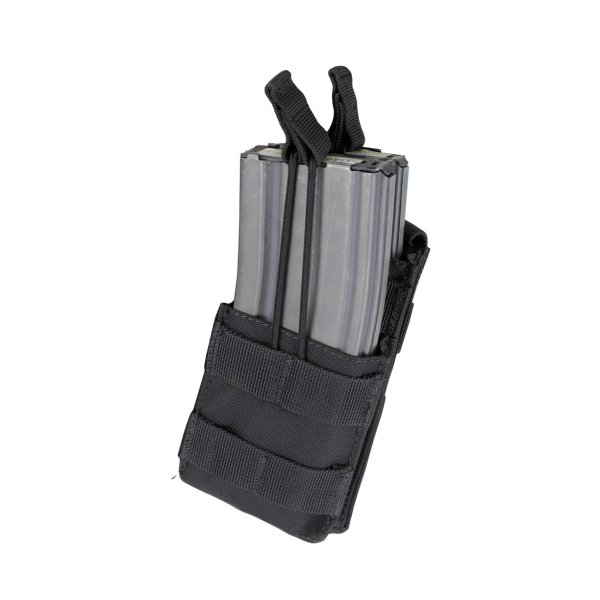 Single 2xM4/2xM16 Open-Top Stacker Mag Pouch BLACK