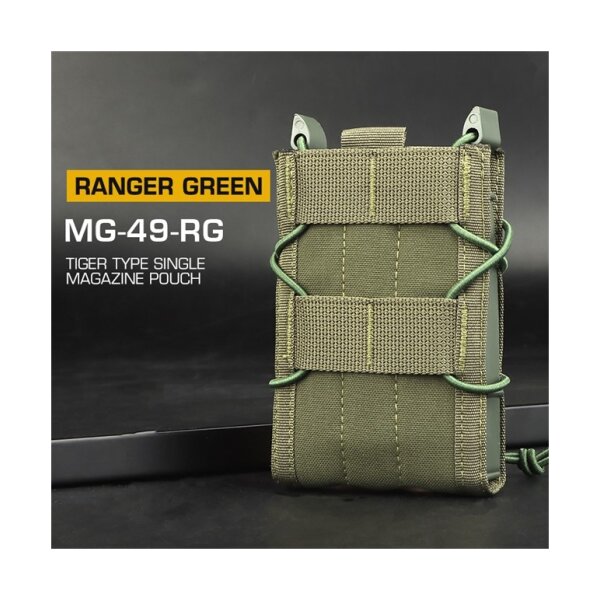 WST TIGER Type M4 / AR15 (5.56) Magazine MOLLE Pouch – Ranger Green