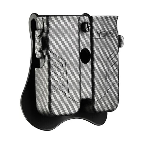 AMOMAX Universal Double Pistol Magazine Pouch - Carbon