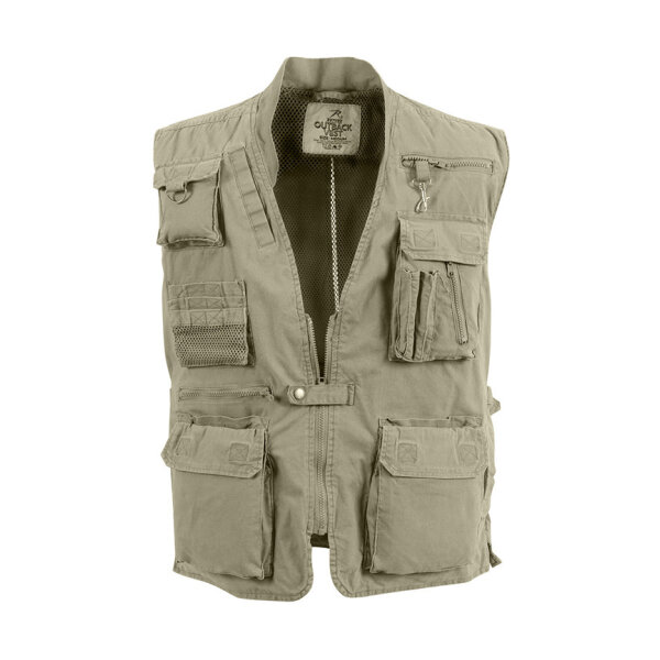 vest fishing KHAKI DELUXE SAFARI