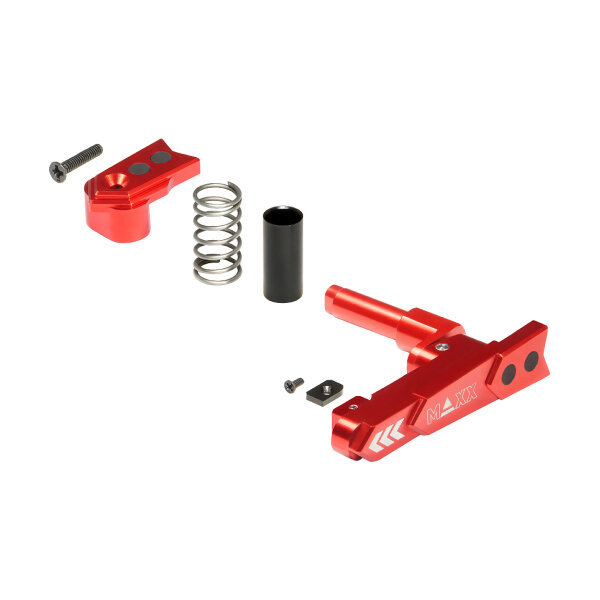 CNC Aluminum Advanced Magazine Release Style A for M4/M16 - Red