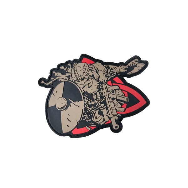 3D PVC TACTICAL VIKING Patch - Coyote / Red