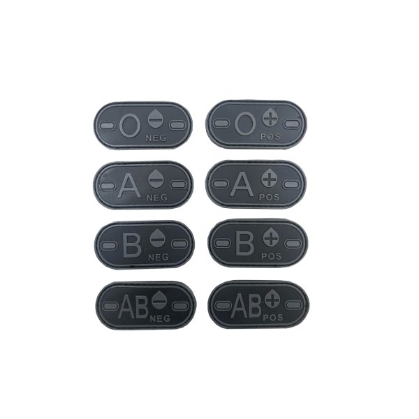 Blood patch A POS - TYPE D - black/grey