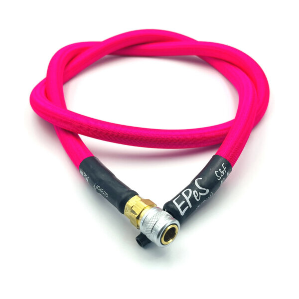 EPeS HPA S a F Braided Hose, 115cm, QD Foster - Neon Pink