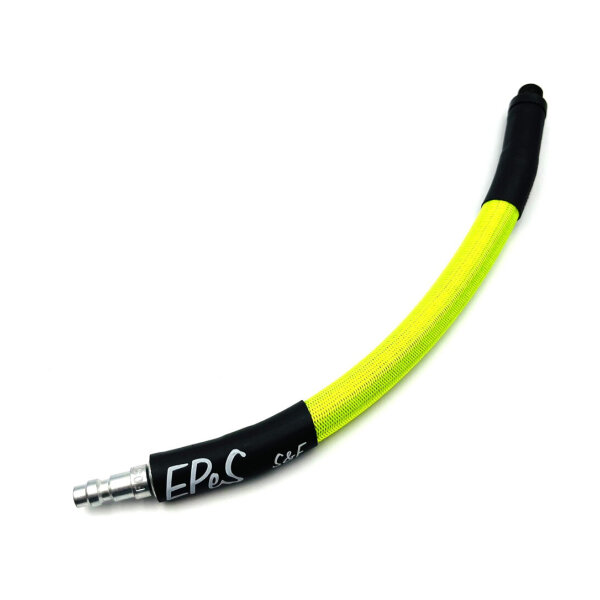 EPeS IGL HPA S a F Braided Hose, 20 cm, QD Foster  plus  1/8 NPT - Neon Green