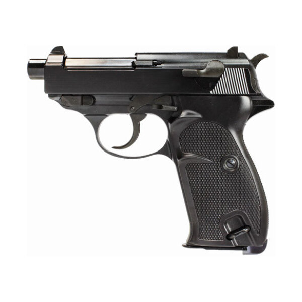 WE GBB Pistol P38K (P010S) with Silencer - Black