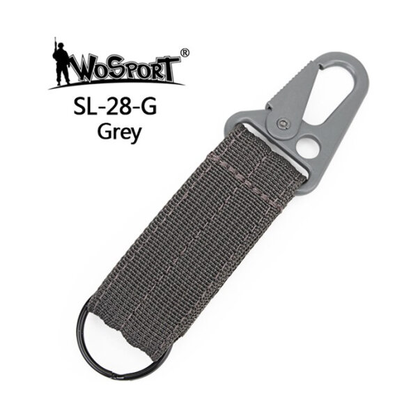 WST Multifunctional Keychain with Carabiner – Grey