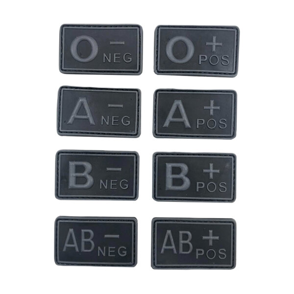 Blood patch A POS - TYPE A - black/grey