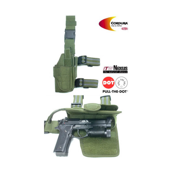 GUARDER Universal Leg Holster TORNADO, Right-Handed - Green