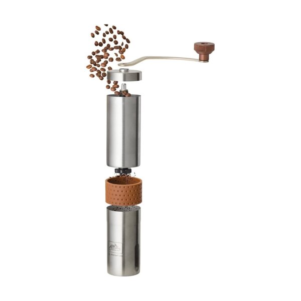 HELIKON Hand Coffee Grinder CAMP - Stainless steel