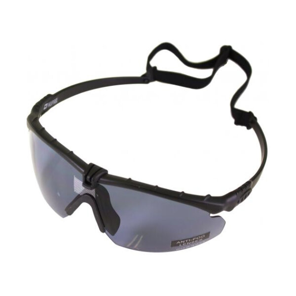 NUPROL Safety Glasses BATTLE PRO'S (with Insert), Smoked Lens - Black