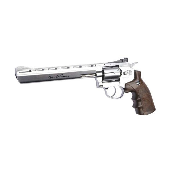ASG Dan Wesson 8" CO2 Revolver, 4.5mm Steel Pellets - Silver