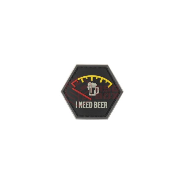 JTG I need Beer Rubber Patch Red