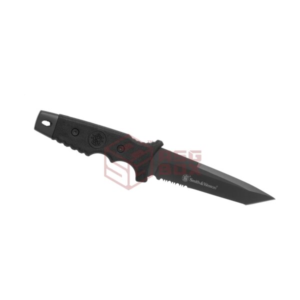 SW7S Fixed Blade Serrated Tanto Black