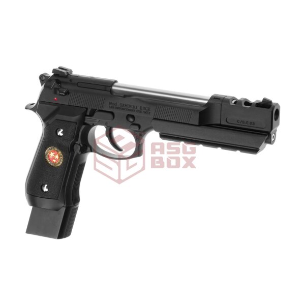 WE M92 Biohazard Extended Full Metal GBB Black