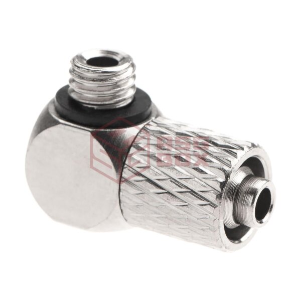 EpeS HPA 6mm Hose Coupling with Screwed Catch 90 Degree - Outer M5 Thread
