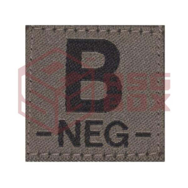 Clawgear B Neg Bloodgroup Patch RAL7013