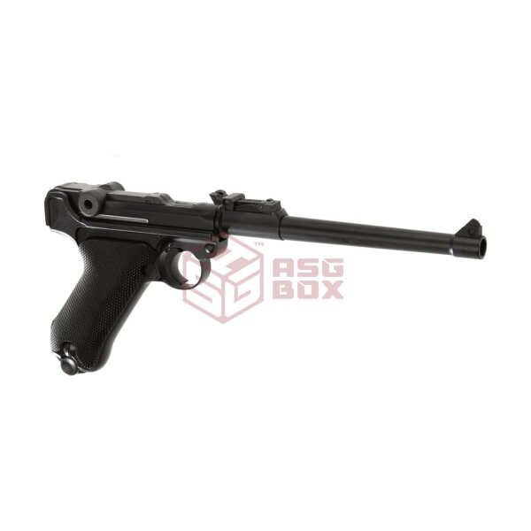 WE P08 8 Inch Full Metal GBB Black