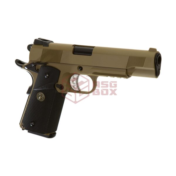 WE M1911 MEU Tactical Full Metal GBB Desert