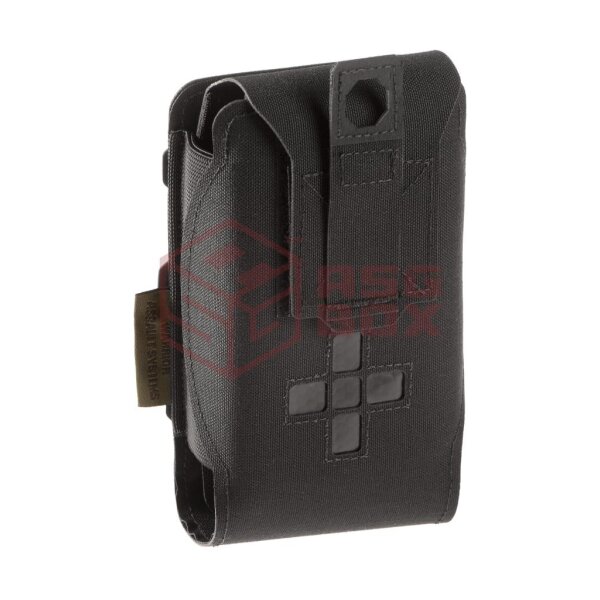Warrior Laser Cut Small Horizontal Individual First Aid Kit Pouch Black