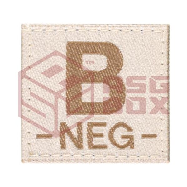 Clawgear B Neg Bloodgroup Patch Desert
