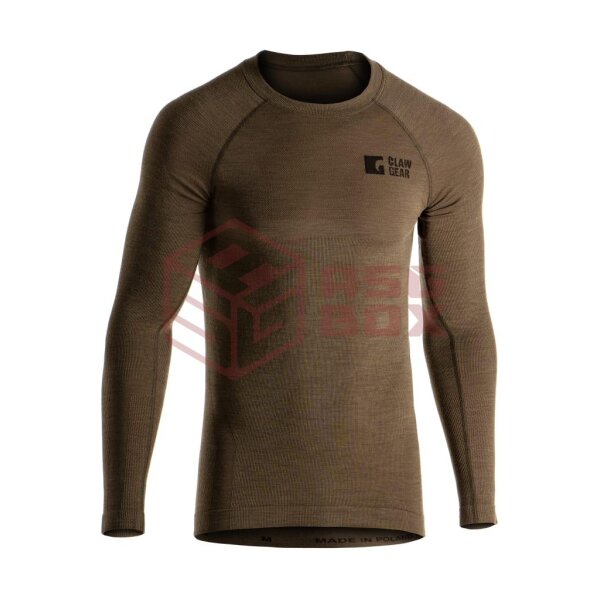 Clawgear Merino Seamless Shirt LS Stonegrey Olive S