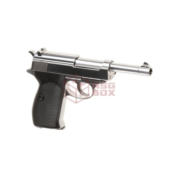 WE P38 Full Metal GBB Silver